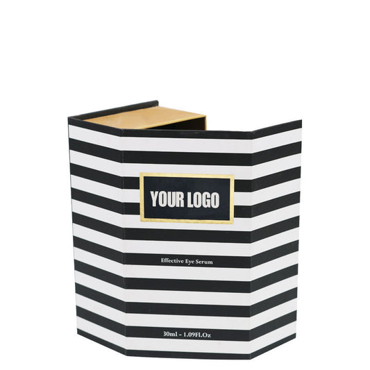 Florence Black and White Book Shaped Cosmetic Box